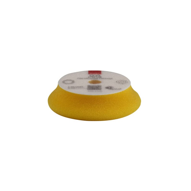 RUPES Orbital Foam Polishing pad for Car Sanding  Polishing & Waxing  Dual Action Polisher Pad  Car Cleaning Supplies for Compounding (Yellow  80/100mm  Single Pad  Fine)